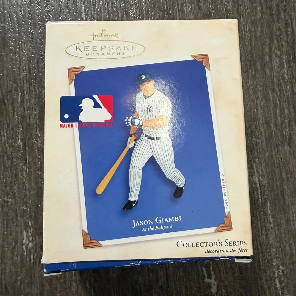 Hallmark‎ Jason Giambi Ornament Mens OS Blue 2003 NY Yankees MLB Keepsake Boxed